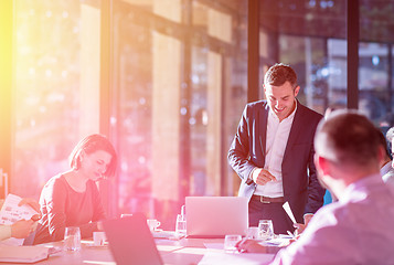 Image showing young business team on meeting at office