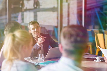 Image showing young business team on meeting at office