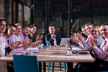 Image showing young business team on meeting at office