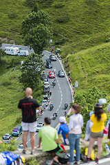 Image showing The Cyclist Vasili Kiryienka on Col de Peyresourde - Tour de Fra