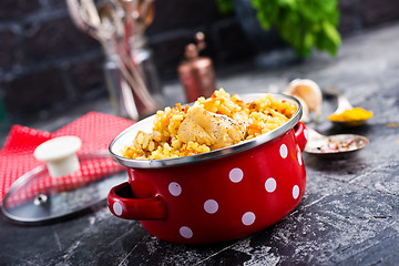 Image showing fried chicken with rice