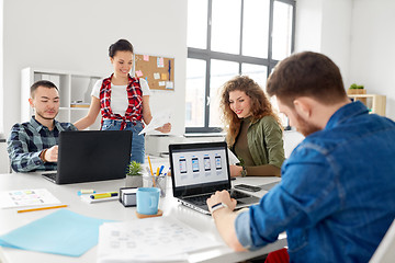 Image showing creative team working on user interface at office