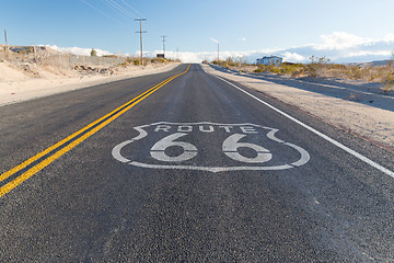 Image showing route 66 asphalt road in united states of america