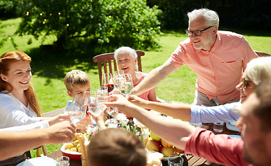 Image showing family celebration or summer garden party