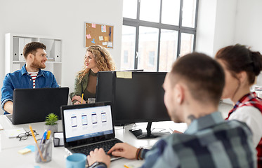 Image showing creative team working on user interface at office