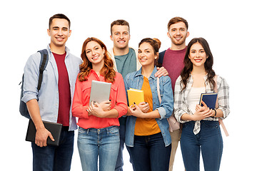 Image showing group of smiling students with books