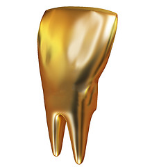 Image showing Gold tooth. 3d illustration