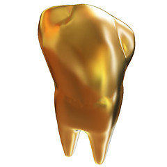 Image showing Gold tooth. 3d illustration