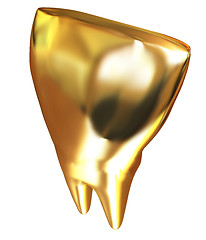 Image showing Gold tooth. 3d illustration