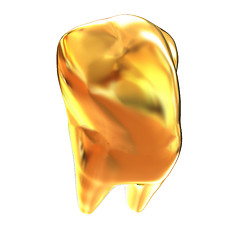 Image showing Gold tooth. 3d illustration