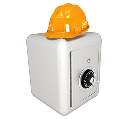 Image showing Safe and hard hat. Technology icon. 3d render