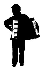 Image showing Boy playing accordion