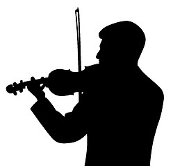 Image showing Male violinist back view
