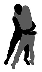 Image showing Couple passionately hug