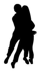 Image showing Couple passionately hug