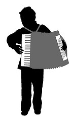 Image showing Boy accordion player