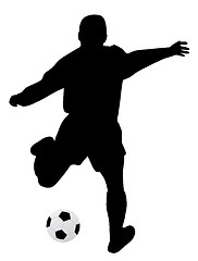 Image showing Man playing soccer