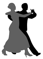 Image showing Couple salsa tango dancers