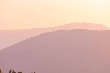 Image showing golden sunset in summer