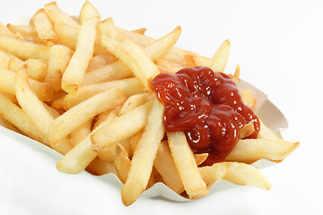 Image showing French fries with catchup