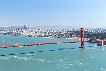 Image showing view of golden gate bridge over san francisco bay