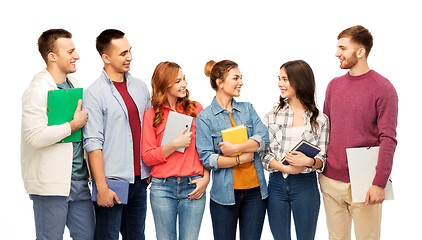 Image showing group of smiling students talking