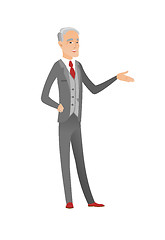 Image showing Businessman with arm out in a welcoming gesture.