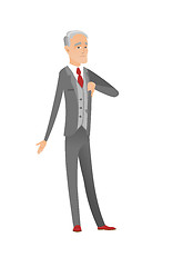 Image showing Disappointed caucasian businessman with thumb down