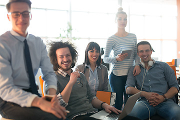 Image showing Portrait of a business team At A Meeting