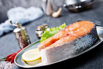 Image showing raw salmon