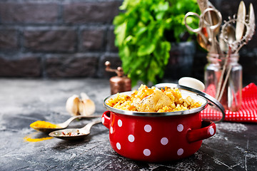 Image showing fried chicken with rice