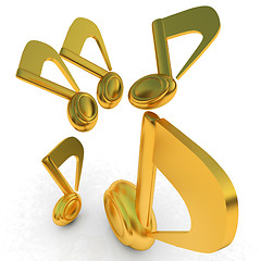 Image showing Music note. 3d render