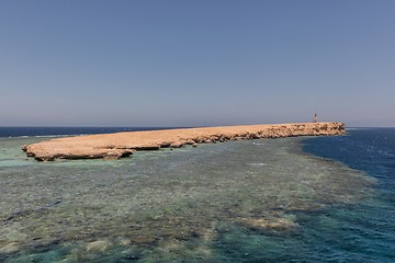 Image showing Small island with coral reef