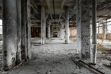 Image showing Damaged Hall in Jupiter Factory, Chernobyl Exclusion Zone 2019