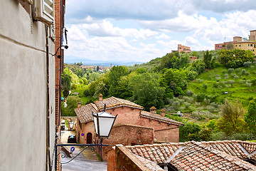 Image showing Panoramic view of Siena city, Italy