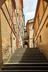 Image showing Beautiful narrow street of Siena