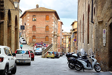 Image showing Street wiev of Siena, Italy