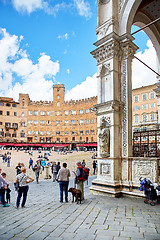 Image showing View of Piazza del Campo square in Siena