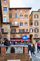 Image showing View of Piazza del Campo square in Siena