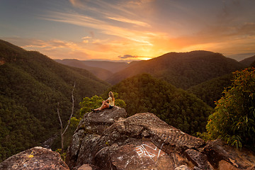 Image showing Watching sunsets in Blue Mountains