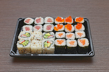 Image showing Sushi in Tray