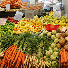 Image showing Green Market Stall