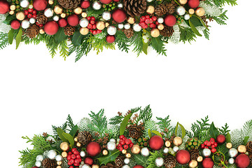 Image showing Festive Christmas Background Border