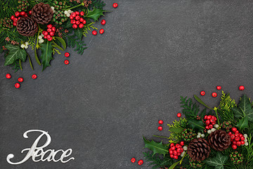 Image showing Chrismas Peace Background Border