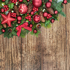 Image showing Christmas Festive Background Border