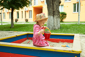 Image showing Child on playground in summer park