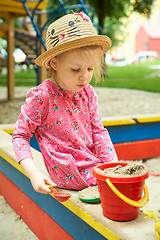 Image showing Child on playground in summer park