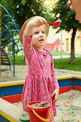 Image showing Child on playground in summer park