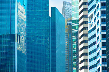 Image showing Skyscrapers in Singapore, background