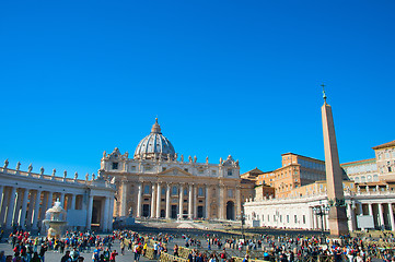 Image showing Tourist at St. Peter’s square